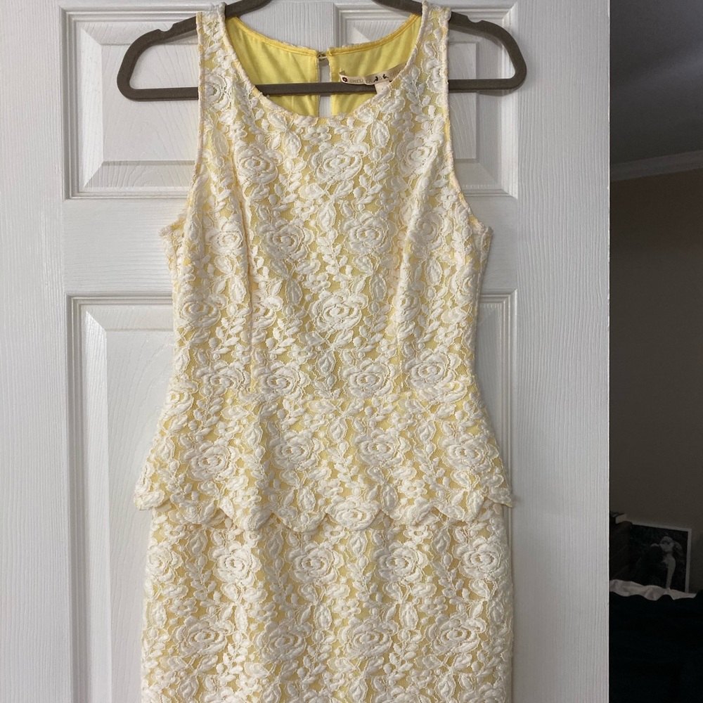 Chelsea and violet peplum lace dress